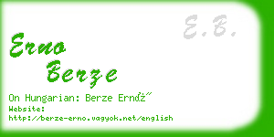 erno berze business card